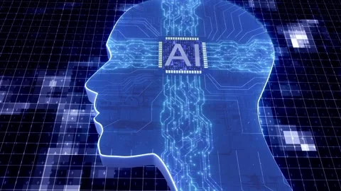 AI chip circuit board and smart brain Stock Footage 316026893