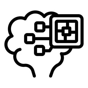 Ai chip connecting to cloud computing system icon 스톡 일러스트