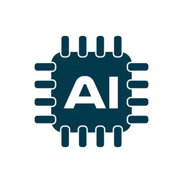 AI chip icon vector illustration design, AI symbol, AI concept and Artifici.. Stock Illustration