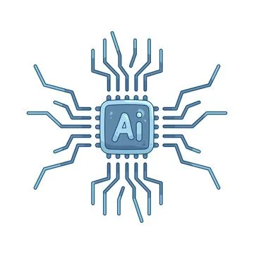 AI chip Ilustração Stock