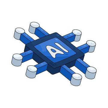 AI chip Illustrazione stock