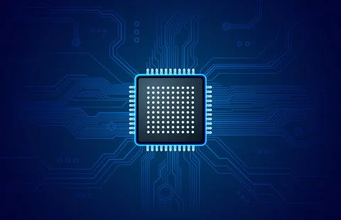 Ai chip, innovation tech, ai art technology. Vector illustration Illustrazione stock