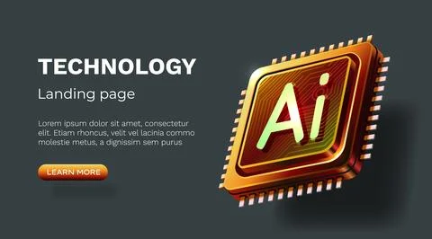 Ai chip, innovation tech, ai art technology. Vector illustration Stock Illustration