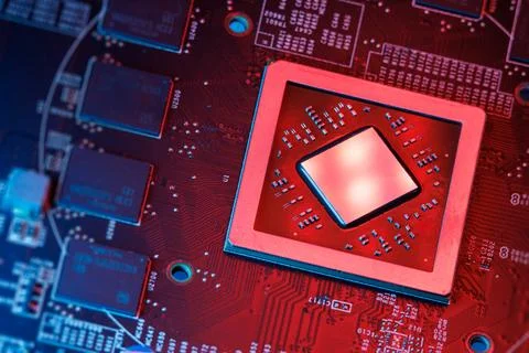 Ai Chip, NPU Chip, GPU Graphic board, Computer board, Microprocessor, CPU P.. Stock Photos