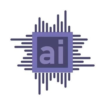 Ai chip processor technology Illustrazione stock