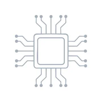 A AI Chip simple illustration Stock Illustration