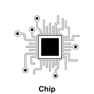 Ai chip vector icon design. Stock Illustration