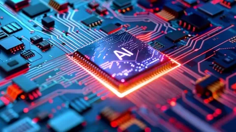 AI Chips Combination with various PCB Boards 스톡 동영상 295168351