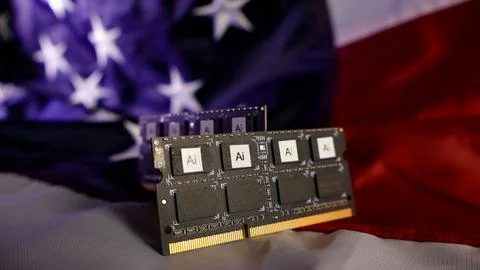 AI chips developing American technology and industry Stock Photos