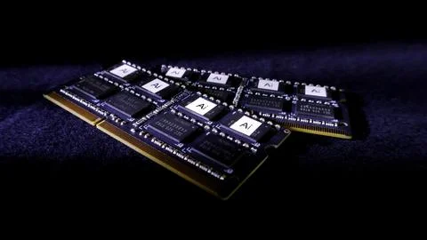 Ai chips representing artificial intelligence and modern computing Stock Photos