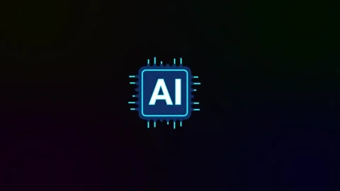 Ai chips simple animation video Stock Footage 330419662