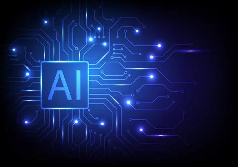 AI Circuit Background for Technology Design Stockillustratie