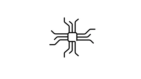 AI circuit icon animation on background Stock Footage 262849361