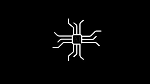 AI circuit icon animation on background Stock Footage 262849371