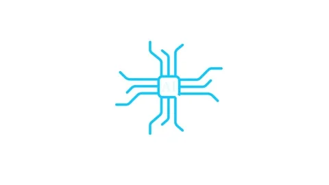 AI circuit icon animation on background Stock Footage 262849373