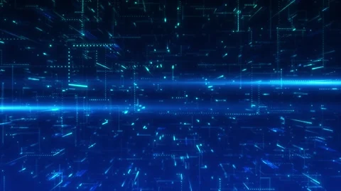 AI Cloud Computing Digital Network Background Video stock 341355303