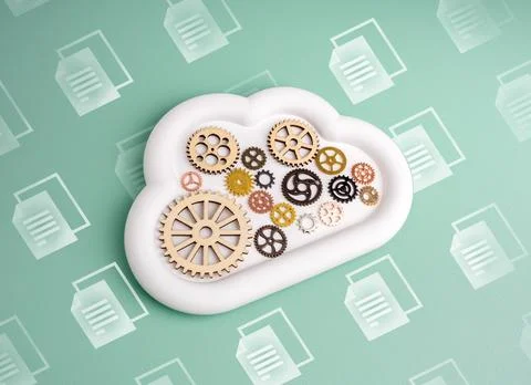 AI cloud computing infrastructure technology management, data system storag.. Foto stock