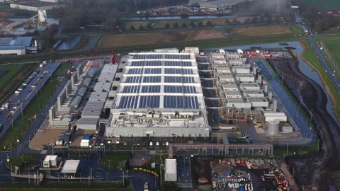 AI Cloud Data Center in Winschoten, The Netherlands. Stock Footage 321603021