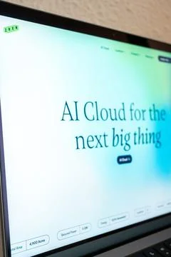 Ai cloud service displaying future technology for major advancements 스톡 사진