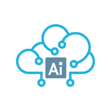 AI Cloud Stripe Modern Logo Illustrazione stock