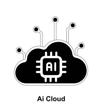 Ai cloud vector icon design. Stock Illustration