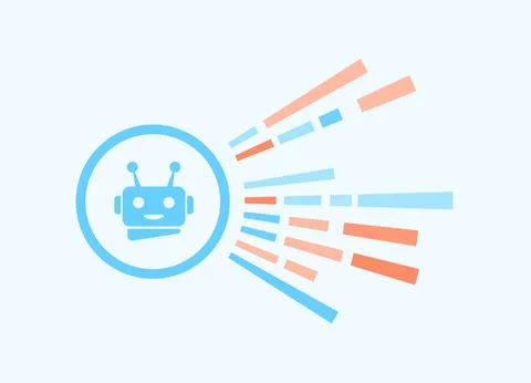 AI Code Generator concept illustration. Artificial intelligent writer, software Stock Illustration