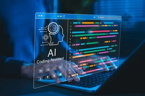 AI coding assistant and programming support. Stockfoto's
