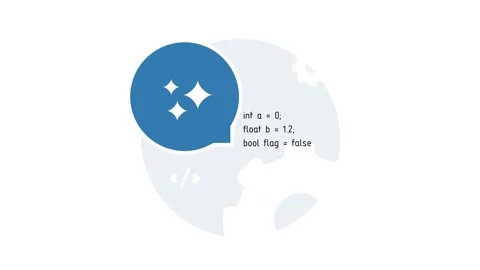 AI coding assistant animation. Developer productivity with auto-generated code Stock Footage 321380324