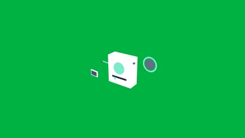 Ai coding assistant animation greenscreen clean Stock Footage 347009189