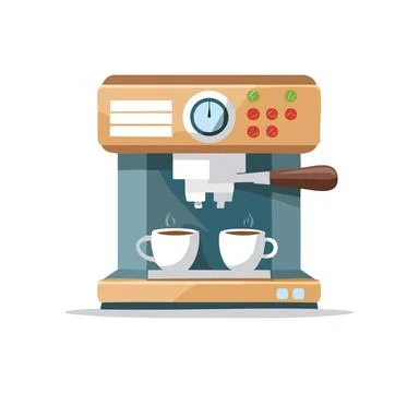 A AI Coffee Machine simple illustration Stock Illustration