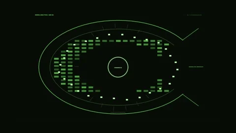 AI Cognition Analysis HUD Seamless Loop Stock Footage 342177030