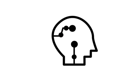 AI Cognitive Mind Icon Stock Footage 340305896