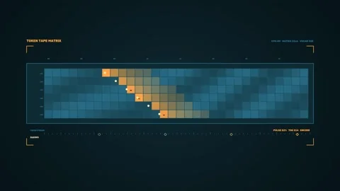 AI Cognitive Processing Matrix HUD Stock Footage 342116937