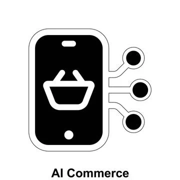 AI commerce editable e-commerce vector icon design. Stock Illustration