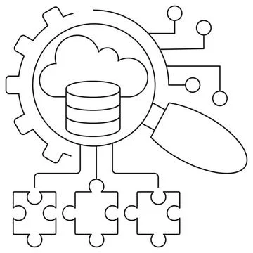 AI Component Analysis icon Illustrazione stock