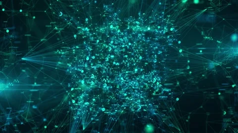 AI Computation Systems Machine Learning Pattern Recognition, background animatio Stock Footage 317808501