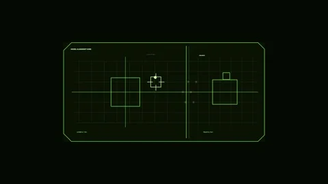 AI Computational Telemetry HUD Seamless Loop Stock Footage 342171625