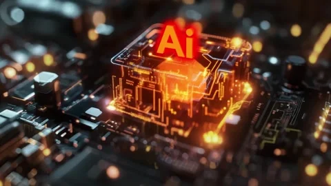Ai Computer Chip Stock Footage 296368242