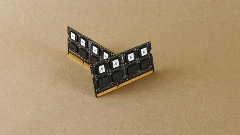 Ai computer memory chips for data processing and technology Stock Photos