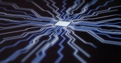 AI Computer Scanning Fingerprint To Activate Digital Process Stock Footage 149324647