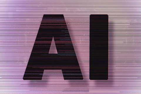 AI on computer screen 写真素材