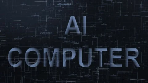 AI computer text technology data line animation Stock Footage 259462147