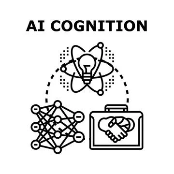 Ai computing cognition with neural network processing system Illustrazione stock