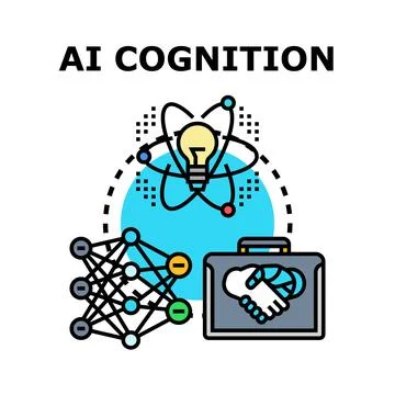 Ai computing cognition with neural network processing system Illustrazione stock
