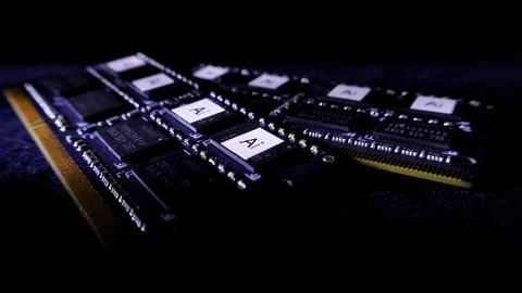 Ai computing modules with artificial intelligence chips Stock Photos