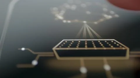 AI Computing Network and Processor Cost Visualization 库存照片