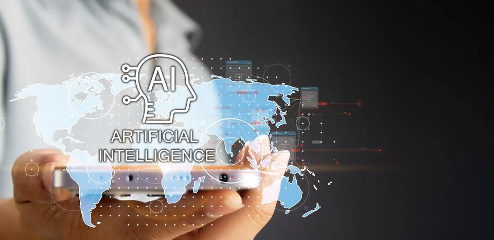 AI concept and system development Stock Photos