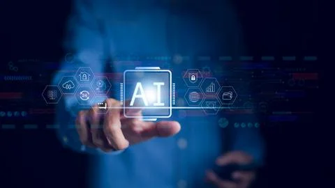 Ai, the concept of artificial intelligence use analytics, automation, ChatGPT, Stock Photos