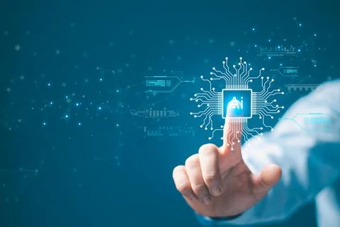 Ai, the concept of artificial intelligence use analytics, automation, and a.. Foto stock