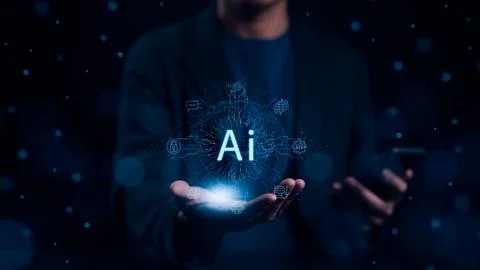Ai, the concept of artificial intelligence use analytics, automation, Stock Photos
